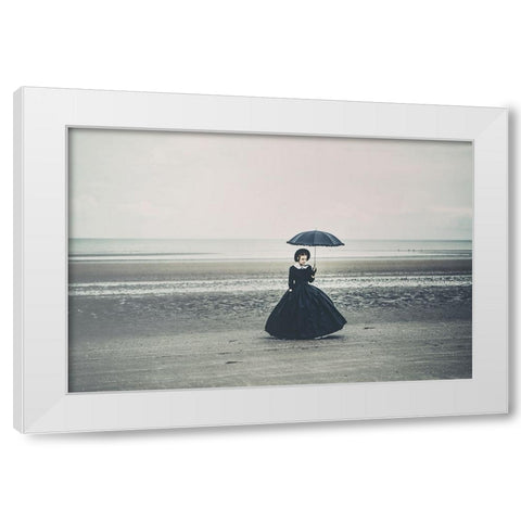 Shore... White Modern Wood Framed Art Print by Russocka, Magdalena