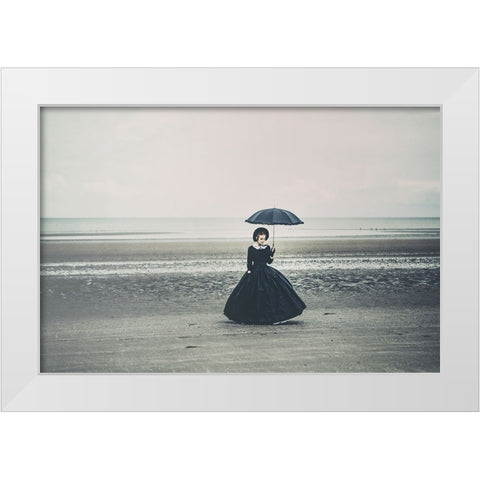 Shore... White Modern Wood Framed Art Print by Russocka, Magdalena