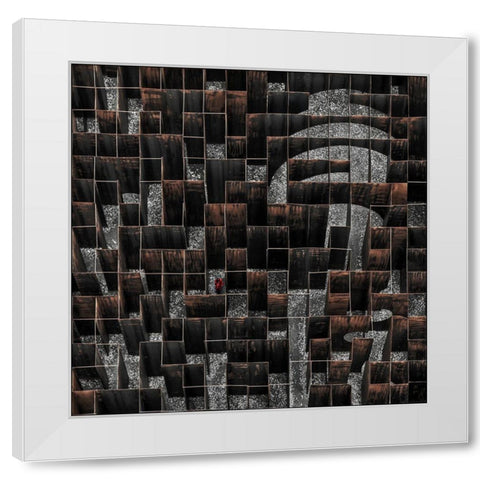 The Labyrinth White Modern Wood Framed Art Print by Claes, Gilbert