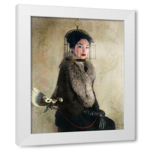 ******** White Modern Wood Framed Art Print by Melik-Nubarova, Svetlana