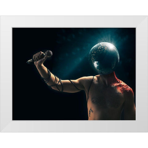 Disco Tragedy White Modern Wood Framed Art Print by Susa, Dan-Stefan