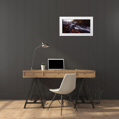 Gloom White Modern Wood Framed Art Print by Lechuga, Mario