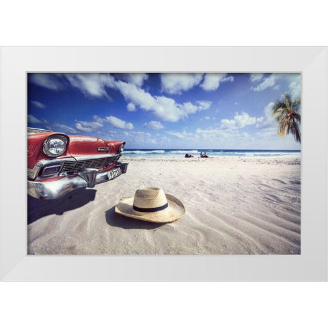 Varadero White Modern Wood Framed Art Print by Yosifov, Svetlin