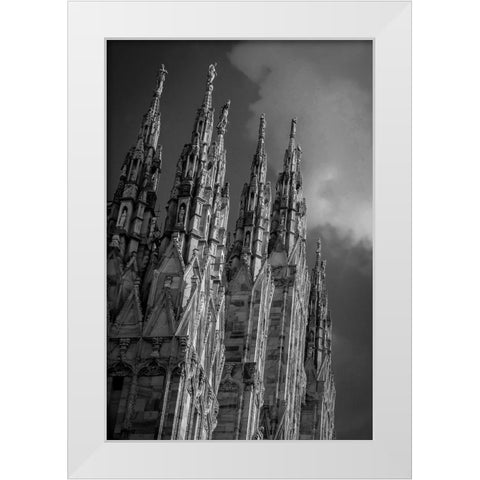 Duomo Di Milano White Modern Wood Framed Art Print by Viretti, Jean-Louis