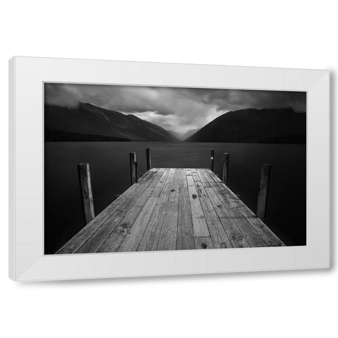 The Lake White Modern Wood Framed Art Print by Zhang, Yan