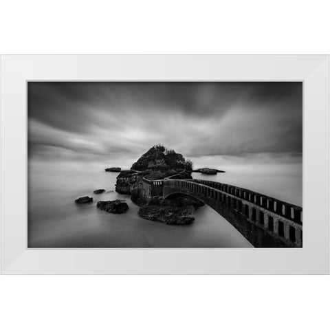 Bridge White Modern Wood Framed Art Print by Perez, Ritxard