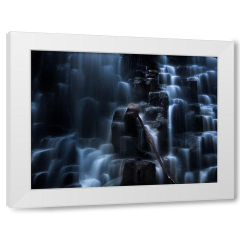 The One White Modern Wood Framed Art Print by Shi, Fei