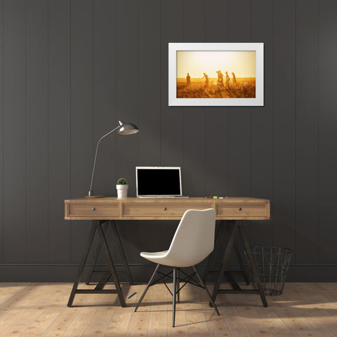 *** White Modern Wood Framed Art Print by Ionut, Olari
