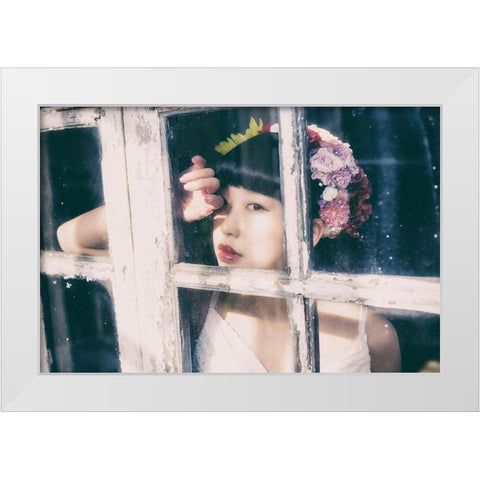 Flower Girl White Modern Wood Framed Art Print by Flavor, 7