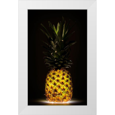 Pineapple White Modern Wood Framed Art Print by De Kogel, Wieteke