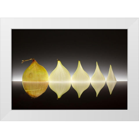Striptease White Modern Wood Framed Art Print by De Kogel, Wieteke