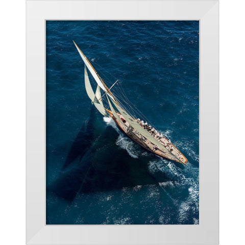 Team In Race White Modern Wood Framed Art Print by Pelissier, Marc