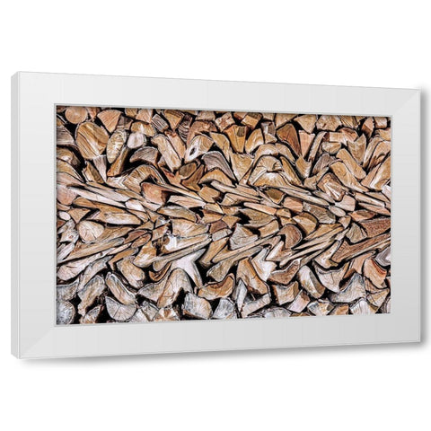 Against The Grain White Modern Wood Framed Art Print by Pearson, Wayne