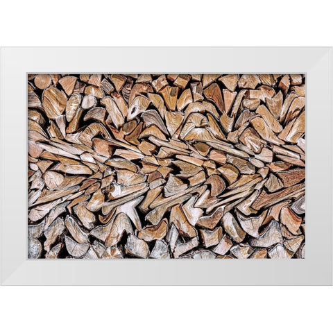 Against The Grain White Modern Wood Framed Art Print by Pearson, Wayne