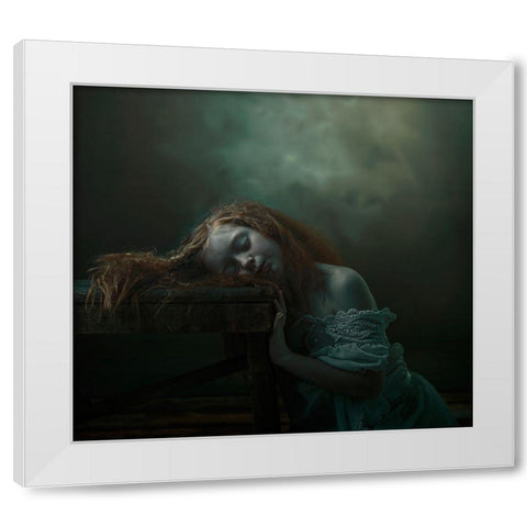 Nina White Modern Wood Framed Art Print by Cwikla, Ewa