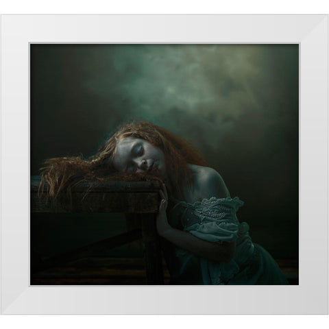 Nina White Modern Wood Framed Art Print by Cwikla, Ewa