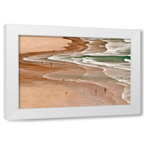 La Spiaggia White Modern Wood Framed Art Print by Della Latta, Massimo