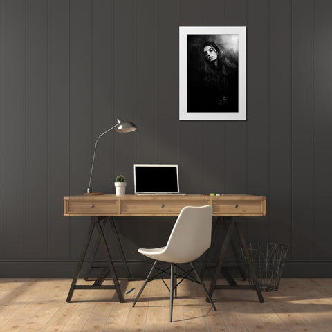 Untitled White Modern Wood Framed Art Print by Vasilenko, Artem