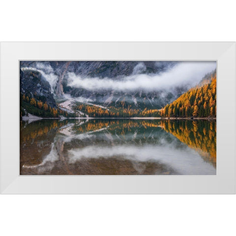 Perfect Reflection White Modern Wood Framed Art Print by Krivec, Ales