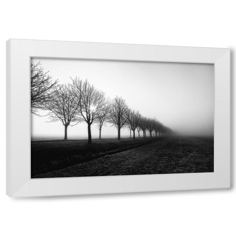Losing Sight White Modern Wood Framed Art Print by Staelens, Christophe