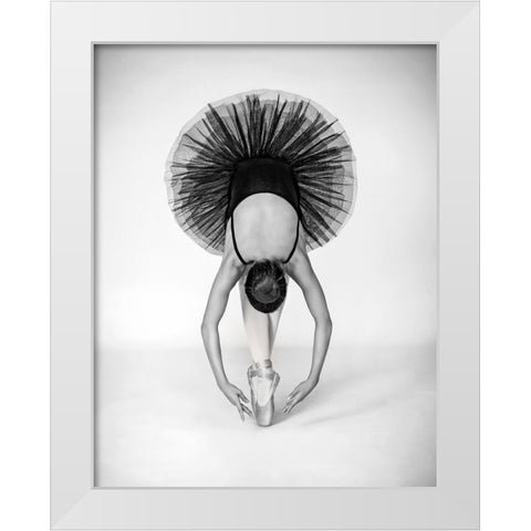 Ballet Technique White Modern Wood Framed Art Print by Pentony MA, Pauline