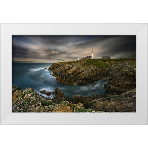 Pointe Saint-Mathieu... White Modern Wood Framed Art Print by Browko, Krzysztof