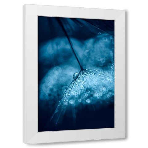 Blue White Modern Wood Framed Art Print by Blagoeva, Ivelina