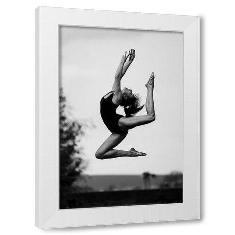 Dance White Modern Wood Framed Art Print by Krystynek Mqep, Martin