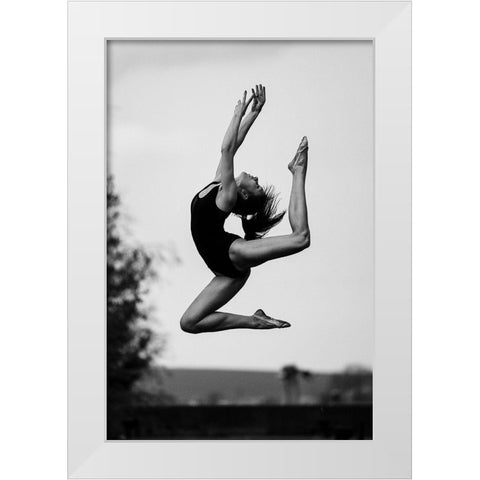 Dance White Modern Wood Framed Art Print by Krystynek Mqep, Martin
