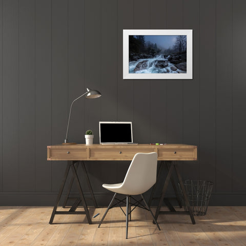 Waterland White Modern Wood Framed Art Print by Bruzzone, Alfredo