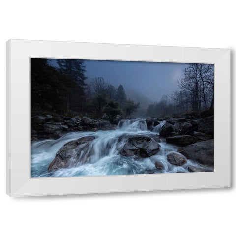 Waterland White Modern Wood Framed Art Print by Bruzzone, Alfredo
