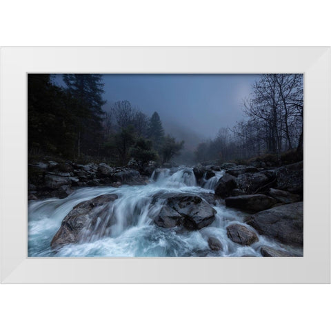 Waterland White Modern Wood Framed Art Print by Bruzzone, Alfredo