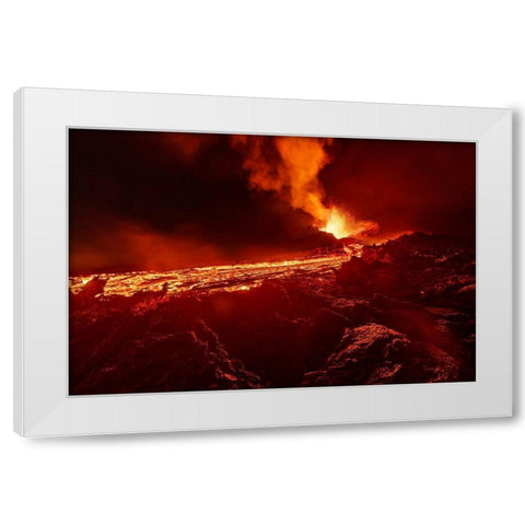 From The Hell White Modern Wood Framed Art Print by Gabriel, Barathieu
