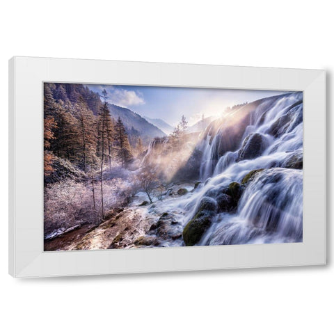 Heartless Valley White Modern Wood Framed Art Print by Liu, Ke