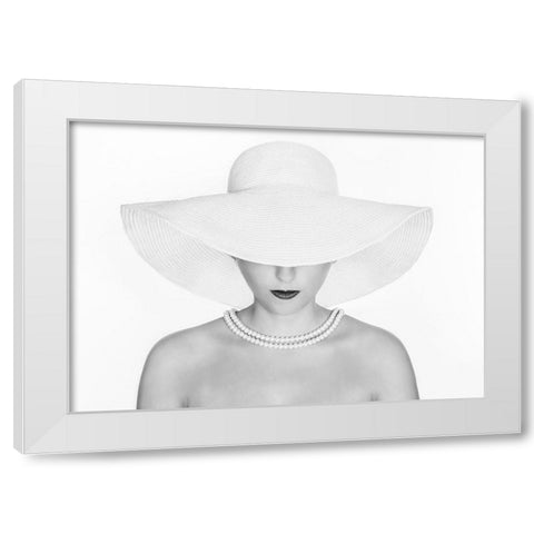 Pure White White Modern Wood Framed Art Print by Pentony Ma, Pauline