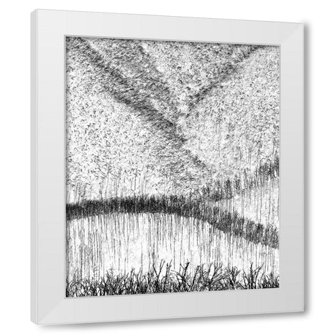 Back From The Dead White Modern Wood Framed Art Print by Pearson, Wayne