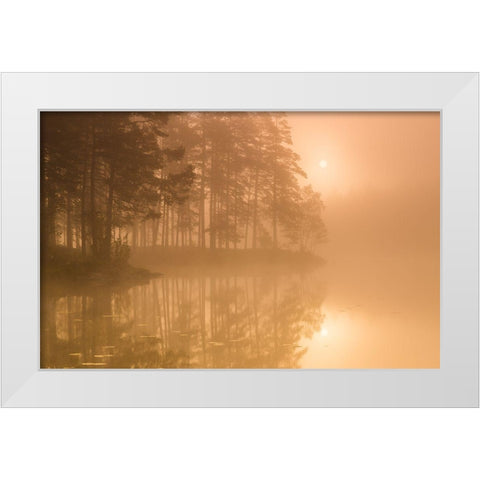 Sun A Mist White Modern Wood Framed Art Print by Christensen, Andreas