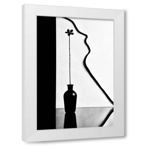 Untitled White Modern Wood Framed Art Print by Clough, Stephen