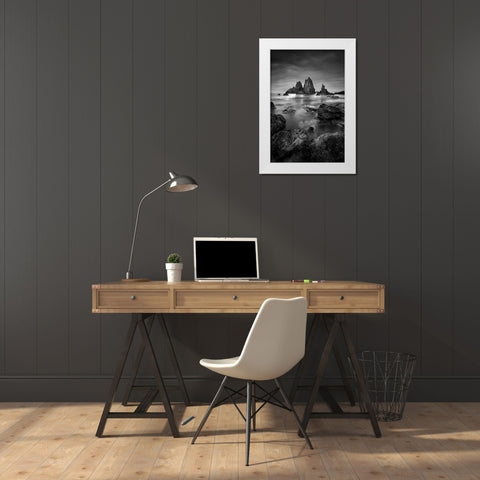 When Water Is Still White Modern Wood Framed Art Print by Zhang, Joshua