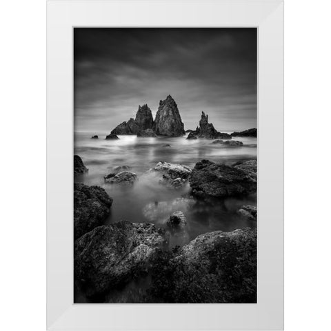 When Water Is Still White Modern Wood Framed Art Print by Zhang, Joshua