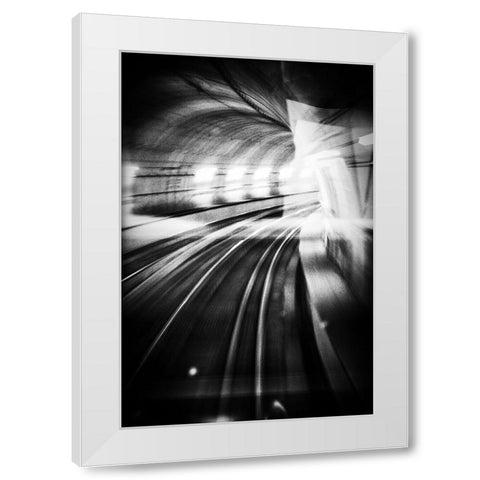 Metro Lights White Modern Wood Framed Art Print by Bricchetti, Mauro