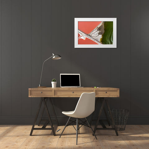 Natures Painting White Modern Wood Framed Art Print by Macua, Gerald