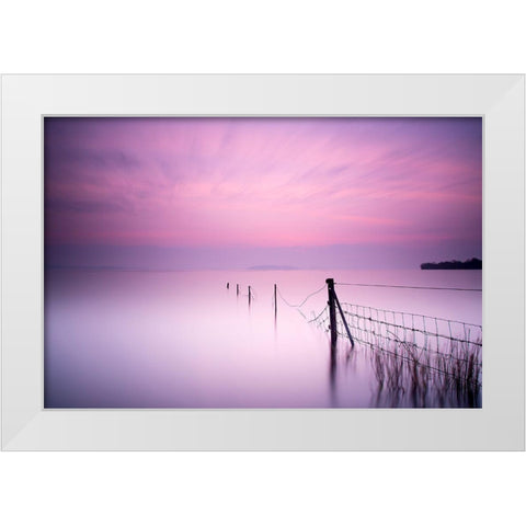 Milky Pink White Modern Wood Framed Art Print by O Mahony, Kieran