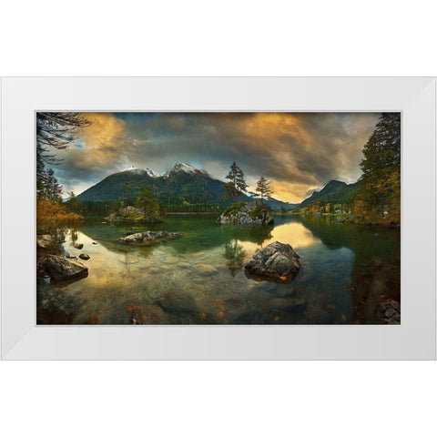 Hintersee.... White Modern Wood Framed Art Print by Browko, Krzysztof