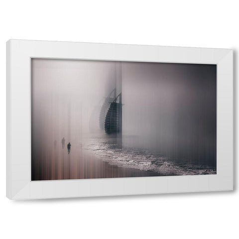 Burj Al Arab White Modern Wood Framed Art Print by Chiriaco, Carmine