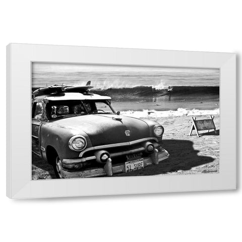 Old Guys Rule White Modern Wood Framed Art Print by Butterworth, Larry