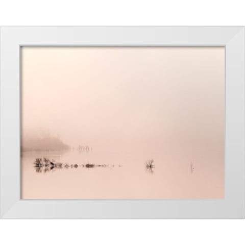 Lake White Modern Wood Framed Art Print by Lorenzetti, Andrea