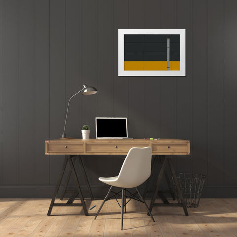 Standing Alone White Modern Wood Framed Art Print by Niezen, Jan