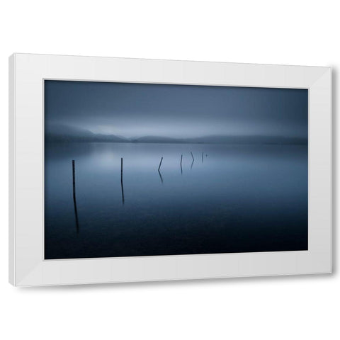 Calm White Modern Wood Framed Art Print by Ahern, David