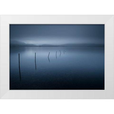 Calm White Modern Wood Framed Art Print by Ahern, David